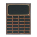 12" X 15" Step Edge Genuine Walnut 24 Plate Perpetual Plaque